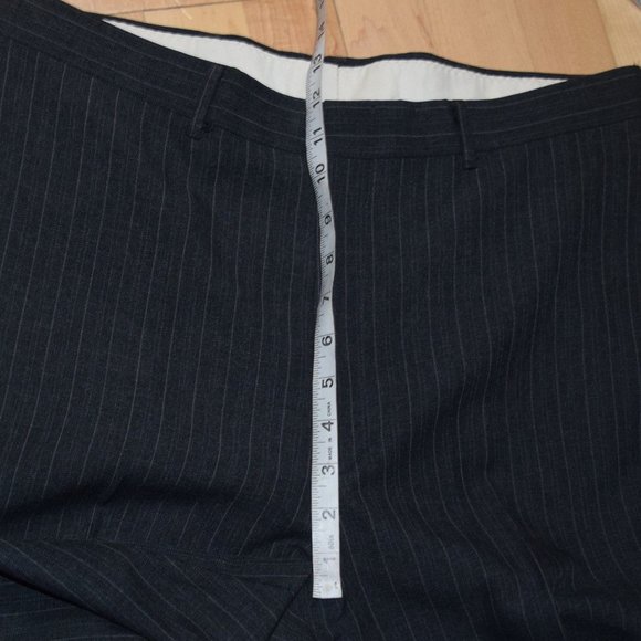 REED ST JAMES Men's Suit Jacket Coat 46L Pants Sz 36 x 30 Gray Pin-Stripe - Picture 9 of 16
